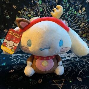 Sanrio Hello Kitty & Friends Cinnamoroll Reindeer Plush - White, Brown, Red